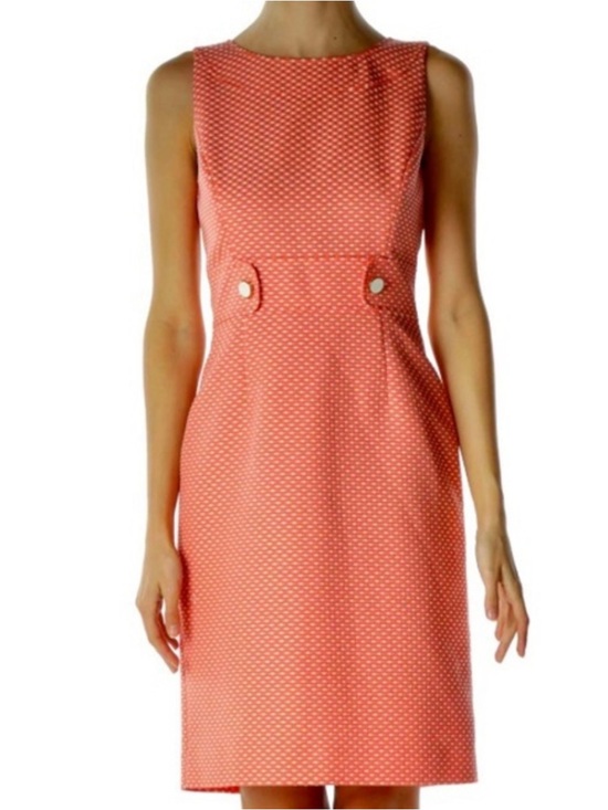 Tahari Dresses & Skirts - Tahari ASL Coral Textured Sheath Dress Sleeveless Career Work Size 8